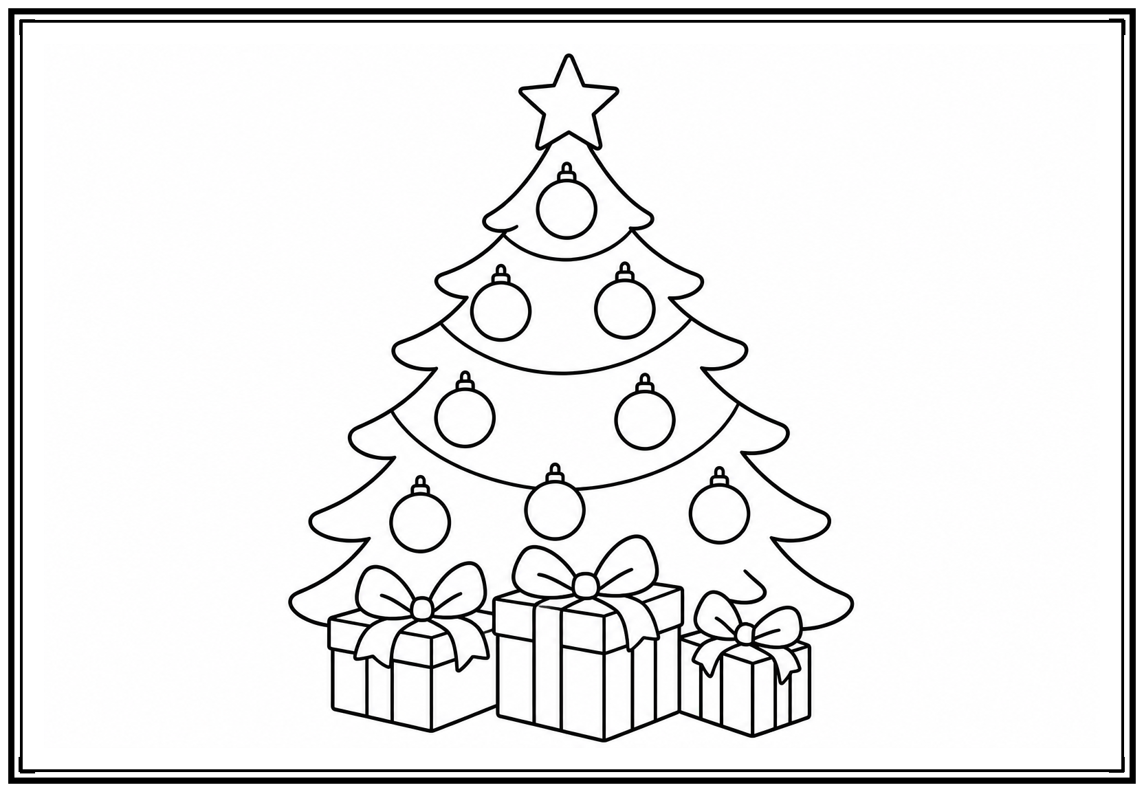 Christmas tree coloring page